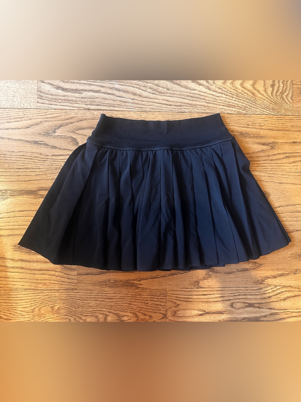 Aerie Black Pleated Tennis & Exercise Skirt with Built-In Shorts